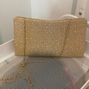 Gold beaded Jessica McClintock bag